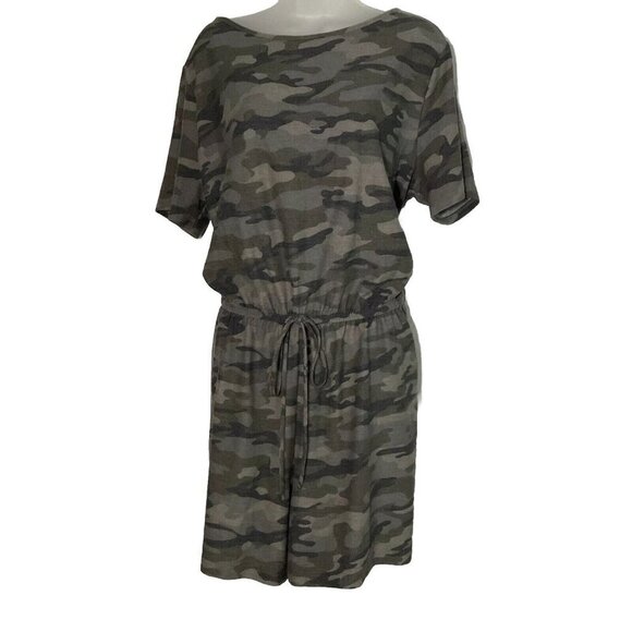 camo camouflage Romper Green Pockets Lightweight Loungewear Size 3XL Pockets - Picture 1 of 13
